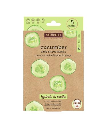 Soothing Cucumber Infused Sheet Mask - 5 Pack | Hydrating & Revitalizing | International Shipping Available - Buy Online on GoSupps.com