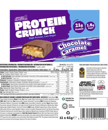 Applied Protein Crunch Bar Milk Chocolate Caramel - 12 x 62g - Buy Online on GoSupps.com