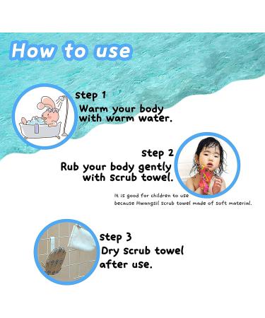 Hwangsil Exfoliating Towel 4pcs - Korean Bath Washcloth for Soft Skin Care | Lamoure Zoo Design - Buy Online on GoSupps.com