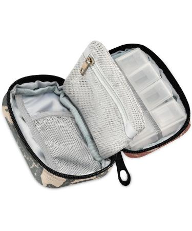 Vnurnrn Travel Pill Case - 7 Days Portable Pill Organizer with Zipper | Galaxy Rhino - Perfect for Vitamins & Supplements - Buy Online on GoSupps.com
