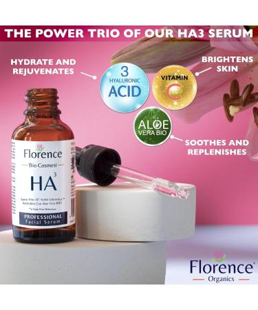 2.11 oz. Organic Hyaluronic Acid Serum for Face + Niacinamide B5 & Vitamin C. Vegan Skin Care Anti-Aging Moisturizer Face Serum for Hydrating Brightening Plump & Smooth All Skin Types - Buy Online on GoSupps.com