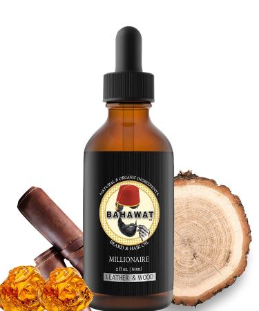 Leather & Amber Beard Oil - 2oz Beard Conditioner, Softener & Itch Eliminator | Promotes Healthy, Full Beard with Natural Ingredients - Buy Online on GoSupps.com