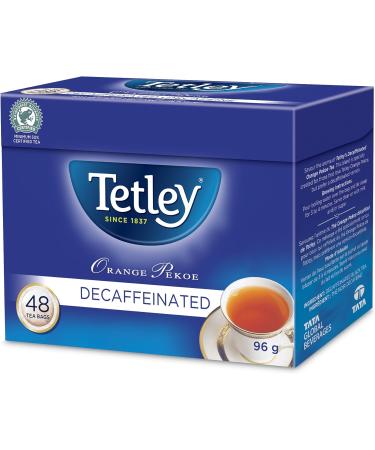 Tetley's Rich Full - Flavoured Decaffeinated 100% Rainforest Alliance and Kosher Certified Orange Pekoe (Black) Tea - 80 teabags per box 160 grams & Decaffeinated Orange Pekoe 48 Count Tea 80 teabags + Tea 48 Count - Buy Online on GoSupps.com