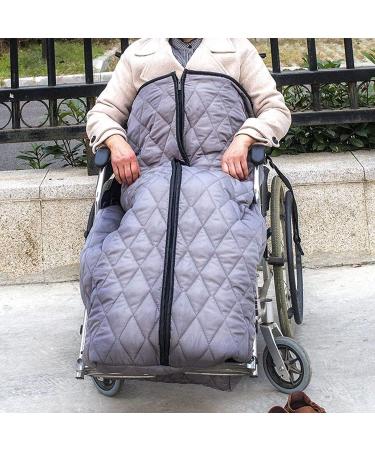 Winter Thicken Wheelchair Warmer Blanket Windproof Fleece Lined Cozy Leg Cover with Zipper 130x66 cm - Buy Online on GoSupps.com