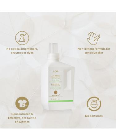 Nontre Laundry Liquid Concentrate - Fragrance-Free Non-Irritant & Phosphate-Free for Sensitive Skin - 1L (33.8 FL Oz - Buy Online on GoSupps.com