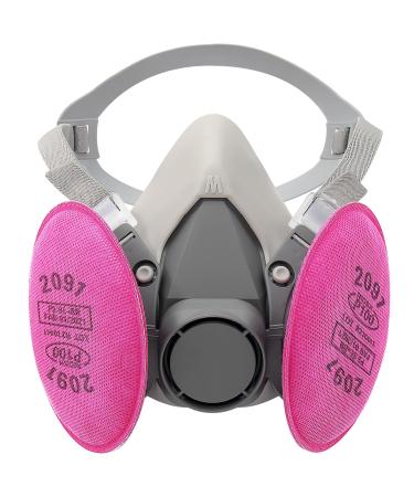 Reusable Respirator MYGCCA Dust Respirator with Filter 2091 for Painting Epoxy Resin Asbestos Particulate Sanding Machine Polishing and Other Work