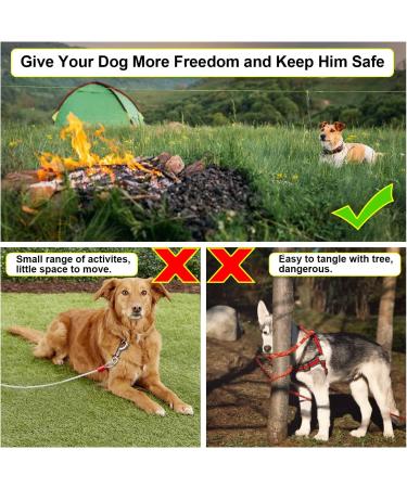 Coolyard 15m Dog Linen Cable - Heavy-Duty Trolley System for Up to 90kg Dogs | Perfect for Camping Farm & Long Walks - Buy Online on GoSupps.com