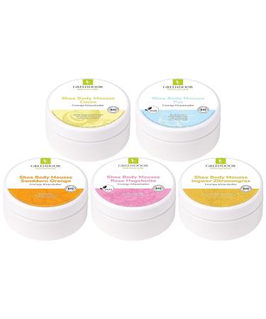 Greenendoor Vegan Body Butter BodyMousse Rosehip 200ml | Organic Shea Butter & Natural Skin Care Cream - Buy Online on GoSupps.com