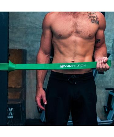 WOD Nation Pull Up Assistance Bands - 10-175lbs Best for Pull-Up & Chin-Up Support Resistance Training Stretching & Mobility 41 inch Green Straps (50-125 lbs - Buy Online on GoSupps.com