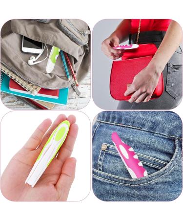 Ouligay 2Pcs Portable Folding Travel Toothbrush Set for Camping & Hiking - Green/Pink - Buy Online on GoSupps.com
