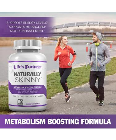 Life's Fortune Naturally Skinny Formula - Boost Metabolism & Energy - 60 Veggie Caps for Quick Digestion - Buy Online on GoSupps.com