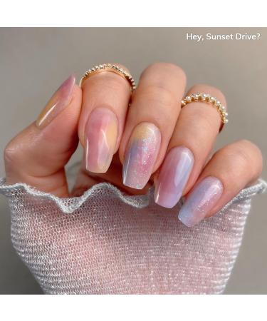 Semi Cured Gel Nail Strips | Easy Apply & Remove Sun Cured Gel Nail Wraps - No LED Lamp Needed | 28 Strips + Prep Pad Nail File & Stick - Buy Online on GoSupps.com