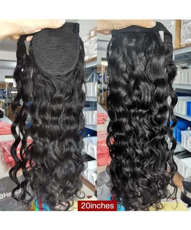 Ponytail Extension Wrap Around Ponytail Extensions Peruvian Natural Wave Ponytail Human Hair 12-26inch Remy Hair Clip In Curly Ponytail Hairpieces for Black Women Ponytail Hair Extension (Size : 120g 120g 22 inch - Buy Online on GoSupps.com
