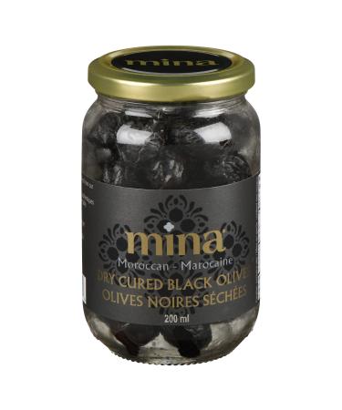 Mina Dry Cured Black Olives 200ml