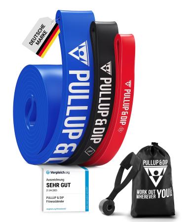 Pullup & DIP fitness straps Resistance tapes with bag door anchor (at sets) and exercise guide - individually & in the inexpensive set pull -up band Fitness band for calistics 3 -series set (Extra Light + Light + Medium)