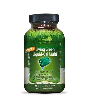 Irwin Naturals Men's Living Green Liquid-Gel Multi 120 Liquid Soft-Gels