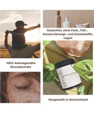 3x Simple Nutrition Ashwagandha KSM 66 - High-Dose Vegan Root Extract 300mg Made in Germany - Annual Supply (12 Months) - Buy Online on GoSupps.com
