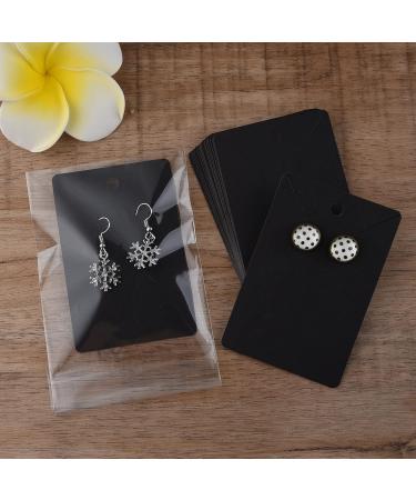 MIAHART 400 Pcs Black Earring Holder Cards with Self-Sealing Bags and Earring Backs for Jewelry Packaging - Buy Online on GoSupps.com