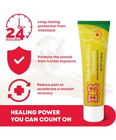 Ever Ready First Aid Triple Antibiotic Ointment 1.0 oz First Aid Ointment for Minor Scratches Cuts Burns Wounds and Prevents Infection - 12 Pack 12 Count - Buy Online on GoSupps.com