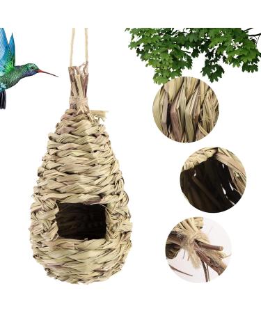 Jodsen 3 Pcs Bird Nest Hummingbird House for Outside Hanging Roosting Pouches Birds Grass Hanging Wren Finch Song Birds Nesting Hand Woven Nesting Boxes for Garden Decoration 24x10.5 cm - Buy Online on GoSupps.com