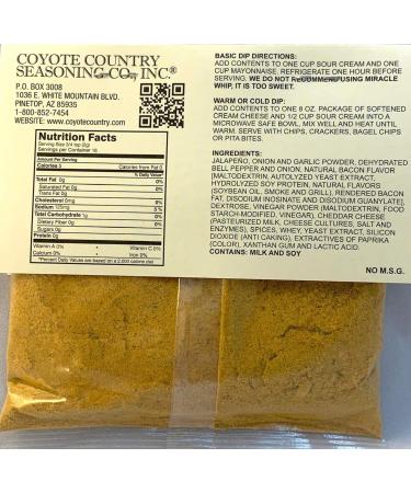 Coyote Country Bacon Jalapeno Popper Dip Mix (3 Pack) - Savory and Spicy Flavor Combo (3 Pack) - Buy Online on GoSupps.com