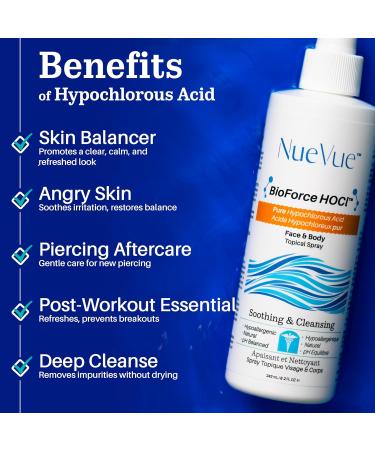 BioForce HOCl Pure Hypochlorous Acid Spray Refill for Face & Body (33 Oz) - Acne-Prone Skin & Eczema Piercing aftercare Made in Canada Gentle Skin Cleanser & Toner pH Balanced Non-comedogenic 33.8 Fl Oz (Pack of 1) - Buy Online on GoSupps.com