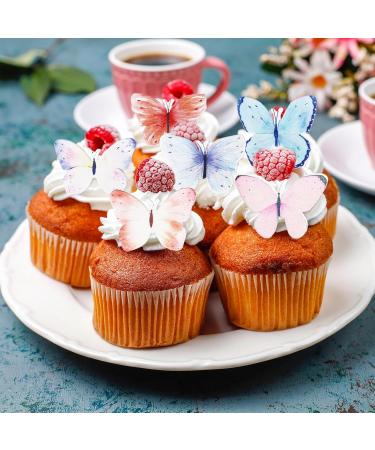56 Pieces Edible Butterflies for Cake Decoration | Colorful Tortendeko & Muffin Decor | Perfect for Weddings & Birthdays - Buy Online on GoSupps.com
