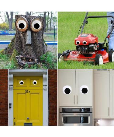 Large Self-Adhesive Wiggle Googly Eyes Set for DIY Crafts - 12 Pieces, 2-5 Diameter Size - Black and White Plastic Giant Wiggle Eyes for Home Decoration - Buy Online on GoSupps.com