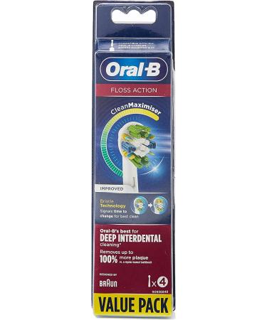 Oral-B FlossAction Toothbrush Heads - CleanMaximiser Tech, Pack of 4 - Buy Online on GoSupps.com