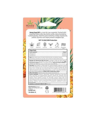 Buy Hempz SPF 15 Lip Balm - Sweet Pineapple & Honey Melon Herbal Soothing Lip Care for Men & Women - Nourishing Lip Balm - International Shipping Available - Buy Online on GoSupps.com