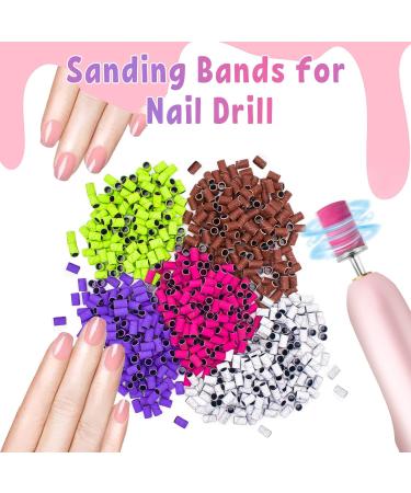 100Pcs Medium Grit Sanding Bands for Nail Drill - 150 Grit Professional Nail Sanding Band Set with 3/32 Nail Drill Bit for Acrylic Nails - Purple - Buy Online on GoSupps.com