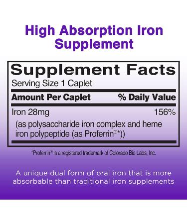 Feosol Complete Iron Supplement Tablets 28mg - Gentle on Stomach - 30ct - Made in USA - Buy Online on GoSupps.com
