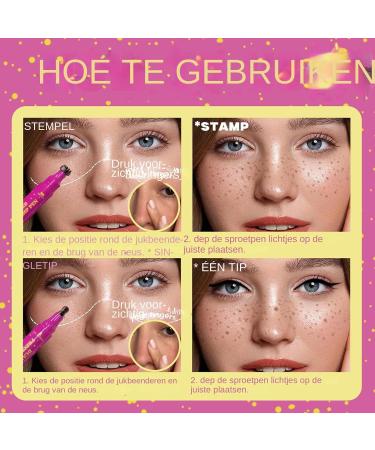 Fake Freckle Felttip Pen28ml Water Resistant Face Stamp Long Lasting Double Sided Face Painting Tool for Women Halloween Effects Daily Use - Buy Online on GoSupps.com