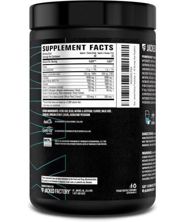 Jacked Factory Pumpsurge Max Stim Free Pre Workout - High-Performance Caffeine Free Pre Workout with L-Citrulline N03-T Arginine Nitrate & Glutathione - 40 Servings Blue Raspberry Blue Raspberry 40 Servings (Pack of 1) - Buy Online on GoSupps.com