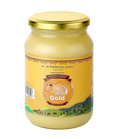 GirGold - Premium A2 Gir Cow Ghee 16 Oz, Clarified Butter from A2 Milk, Elixir of Life, Non-GMO, Grass Fed, Pasteurized, Holistic Health Benefits Bilona Method