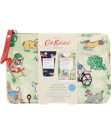 Cath Kidston Beauty Park Dogs Cosmetic Pouch | 30ml Hand Cream & 15ml Antibacterial Hand Spray | Cruelty Free & Vegan Friendly - Buy Online on GoSupps.com