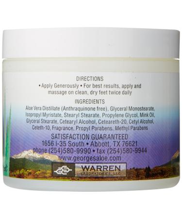 Georges Aloe Foot Cream 4 oz - Best Soothing Moisturizer for Healthy Feet | Buy Internationally - Buy Online on GoSupps.com