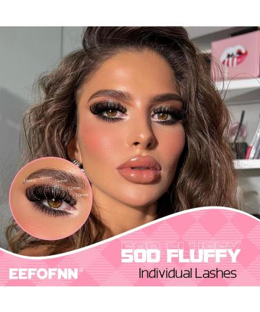 Eefofnn DIY Fluffy Mink Lash Extension Kit - 50D Eyelash Clusters Natural Volume Bond & Seal Tweezers 10-18MM Perfect for Beautiful Lashes - International Shipping Available - Buy Online on GoSupps.com