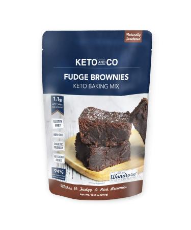 Keto Fudge Brownie Mix by Keto and Co | Just 1.1g Net Carbs Per Serving | Gluten free, Low Carb, Diabetic Friendly, Naturally Sweetened, No Added Sugar, Non-GMO | (16 Servings)