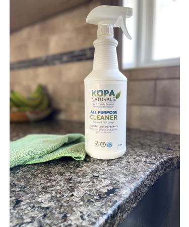Kopa Naturals All Purpose Cleaner Multi-Surface Cleaning Spray All Natural Unscented 1 Liter Spray Bottle - Buy Online on GoSupps.com