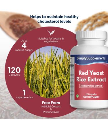 Super Strength Red Yeast Rice | Healthy Cholesterol Support | Vegan Friendly | 120 Day Supply | UK Made - Buy Online on GoSupps.com