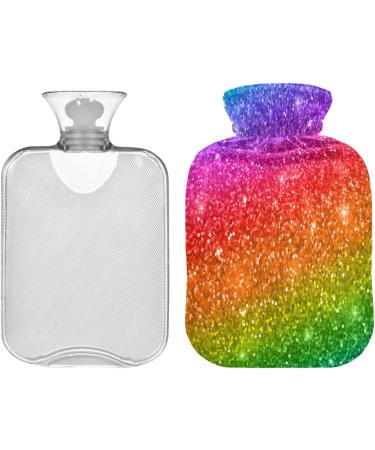 Buy Rainbow Glitter Star Galaxy Hot Water Bottle 2L - Ideal for Cramps & Pain Relief | Hot/Cold Compress for All Ages - Buy Online on GoSupps.com