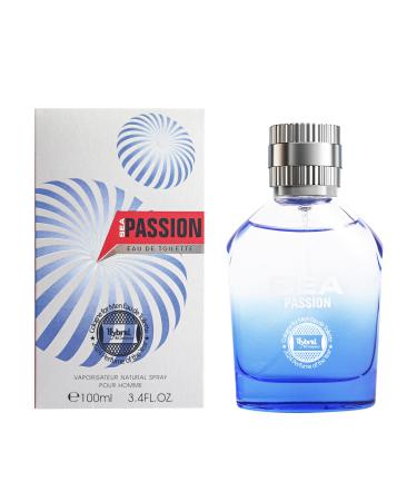 Hybrid & Company Sea Passion Pour Homme For Men Eau De Parfum Vaporisateur Natural Spray 3.4 Fl Oz Sea Passion 3.4 Fl Oz (Pack of 1)