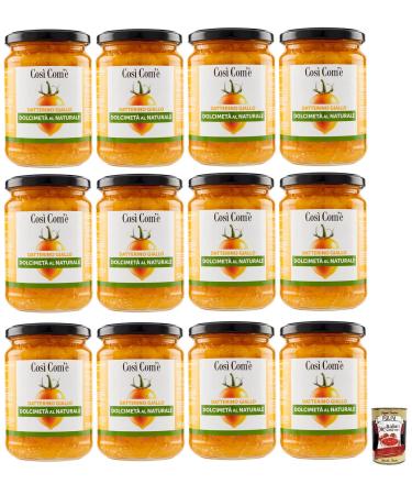 Italian Gourmet E.R. Cos Com' Datterino Giallo Dolcimet Lot of 12 halved yellow tomatoes Italian tomatoes 350g jar + Italian Gourmet Polpa di Pomodoro 400g box