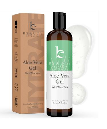 Aloe Vera Gel - USA Made with Natural & Organic Ingredients Aloe Vera Plant Gel for Face with Vitamin C & E Pure Aloe Vera Gel for Face Mask Hair & Skin Soothing and Cooling Gel for After Sun 8.5 Fl Oz (Pack of 1)