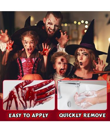 Realistic Washable Halloween Fake Blood | Edible Vampire Makeup for Costumes Cosplay & Special Effects - Buy Online on GoSupps.com