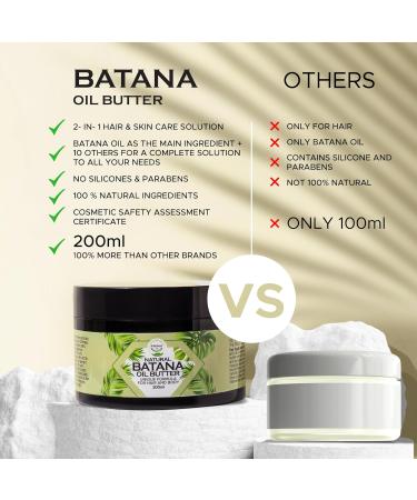 Prima Qualitas Batana Oil with Coconut for Hair Growth- Nourish and Repair Dry Damaged Hair- 100% Raw Natural Oil Jojoba Argan and Shea Butter for Hair and Skin Care 200 gr - Buy Online on GoSupps.com