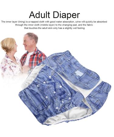 Adjustable Reusable Adult Diaper Pants - Incontinence Care for Seniors | Washable & Comfortable (Blue) - Buy Online on GoSupps.com