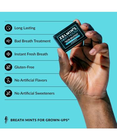 Zelmin's Minty Mouth Breath Freshener Long Lasting Bad Breath Treatment for Adults Natural Breath Mints - Peppermint - Pack Of 5 - Buy Online on GoSupps.com