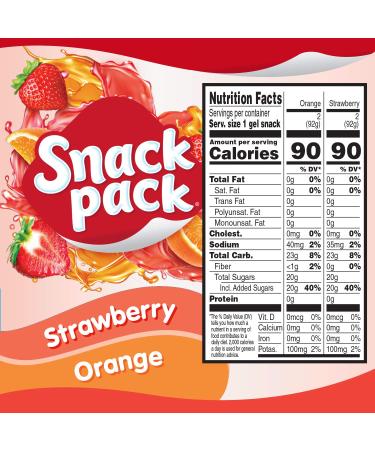 Snack Pack Juicy Gels Strawberry Orange 13oz - Delicious Gel Snack Pack - Buy Online on GoSupps.com